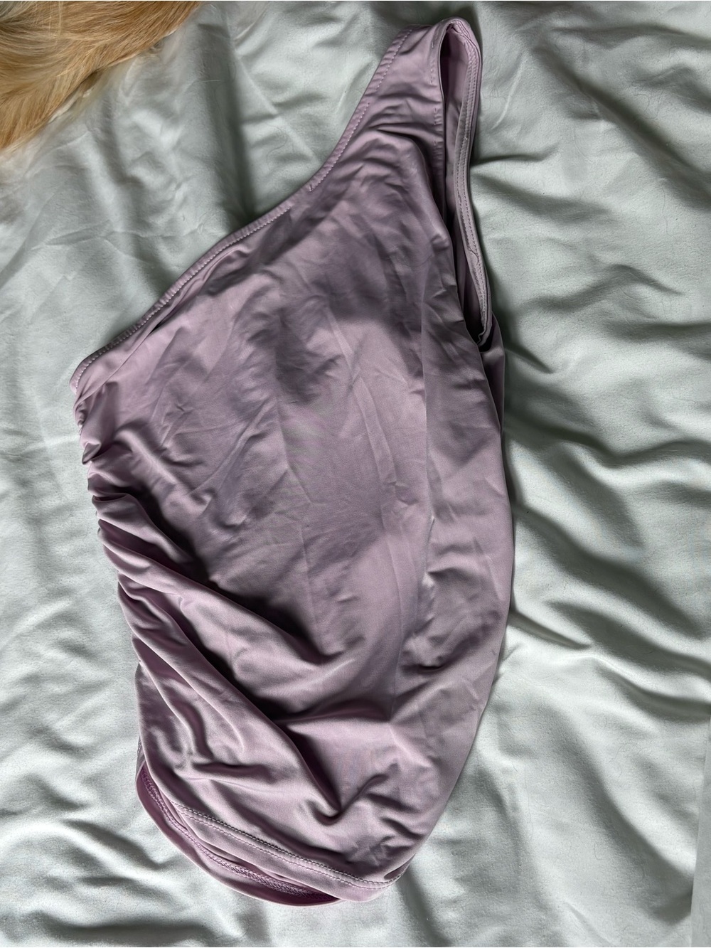 Anthropologie One-Shoulder Lavender Swim Top